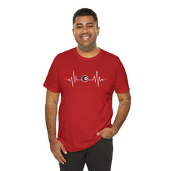 Billards Heart Beat Eight Ball Graphic - Unisex Jersey Short Sleeve Tee