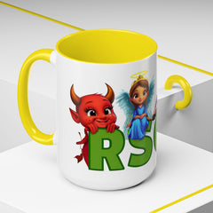 Russell Sage College Mascot Characters 11oz or 15 oz Ceramic Mug - Personalize your mug with your grad year by entering it in the notes field before you complete your purchase