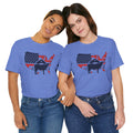 Red White and Blue Farmer Graphic, Unisex Jersey Short Sleeve Tee