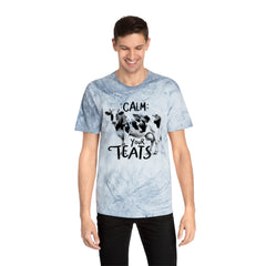 Calm Your Teats Cow Graphic Unisex Color Blast T-Shirt