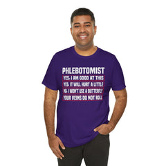 Phlebotomist Humor Tee, Funny Medical Shirt, Nurse Gift, Blood Tech Wear, Cute Phlebotomy Humor, Healthcare Apparel