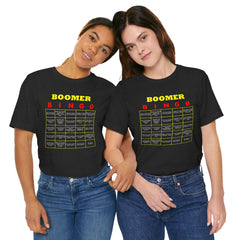 FUNNY BOOMER BINGO - Unisex Jersey Short Sleeve Tee