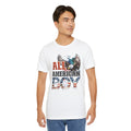 All American Boy With Eagle Graphic, Unisex Jersey Short Sleeve Tee