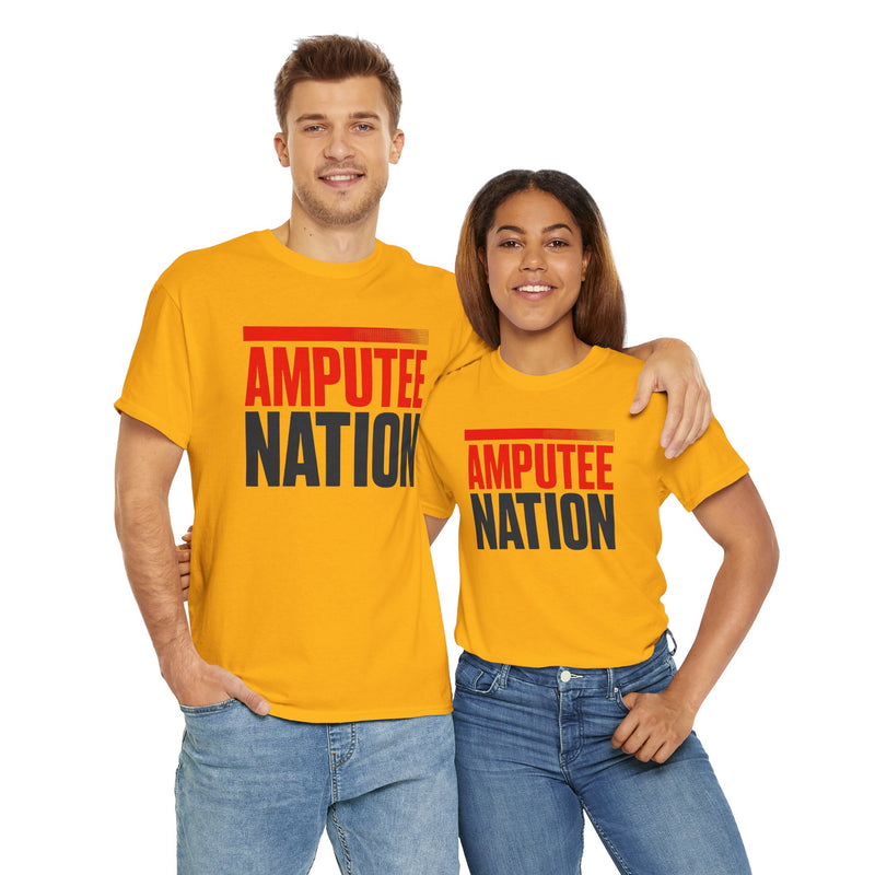 Amputee Nation Unisex Heavy Cotton Tee, Support Shirt, Gift for Amputees, Awareness Apparel, Casual Comfort Wear