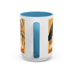 Mug - Vintage He Joined The Submarine Service Unique Tri Panel Image Accent Coffee Mug (11, 15oz)