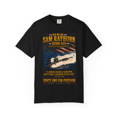 USS Sam Rayburn SSBN-635 Submarine T-Shirt — "Forty One for Freedom" Patriotic Navy Tee