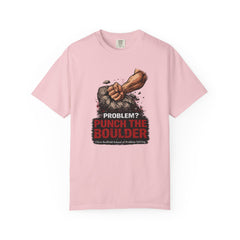 Problem? Punch the Boulder T-Shirt — Funny Raccoon City Gym / Motivational Workout Tee