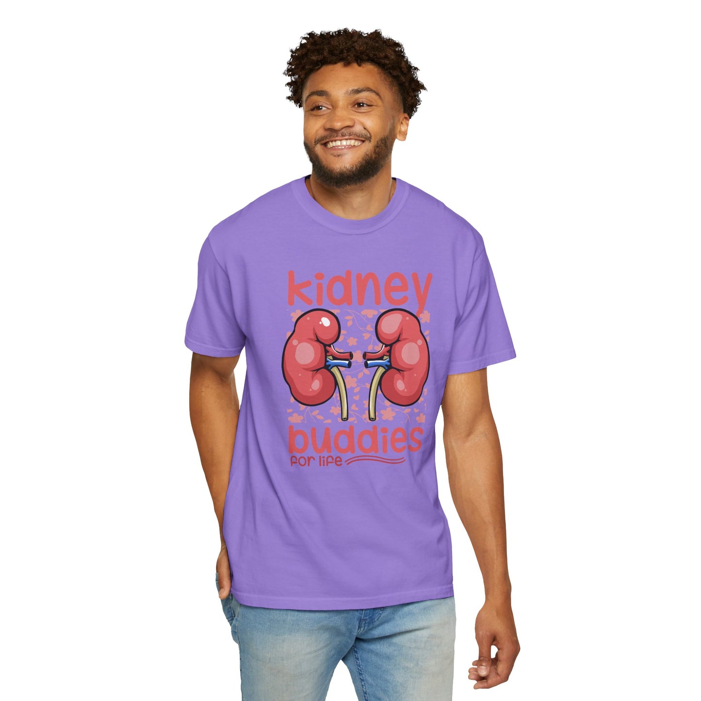 Kidney Buddies For Life, Graphic Unisex Garment-Dyed T-shirt