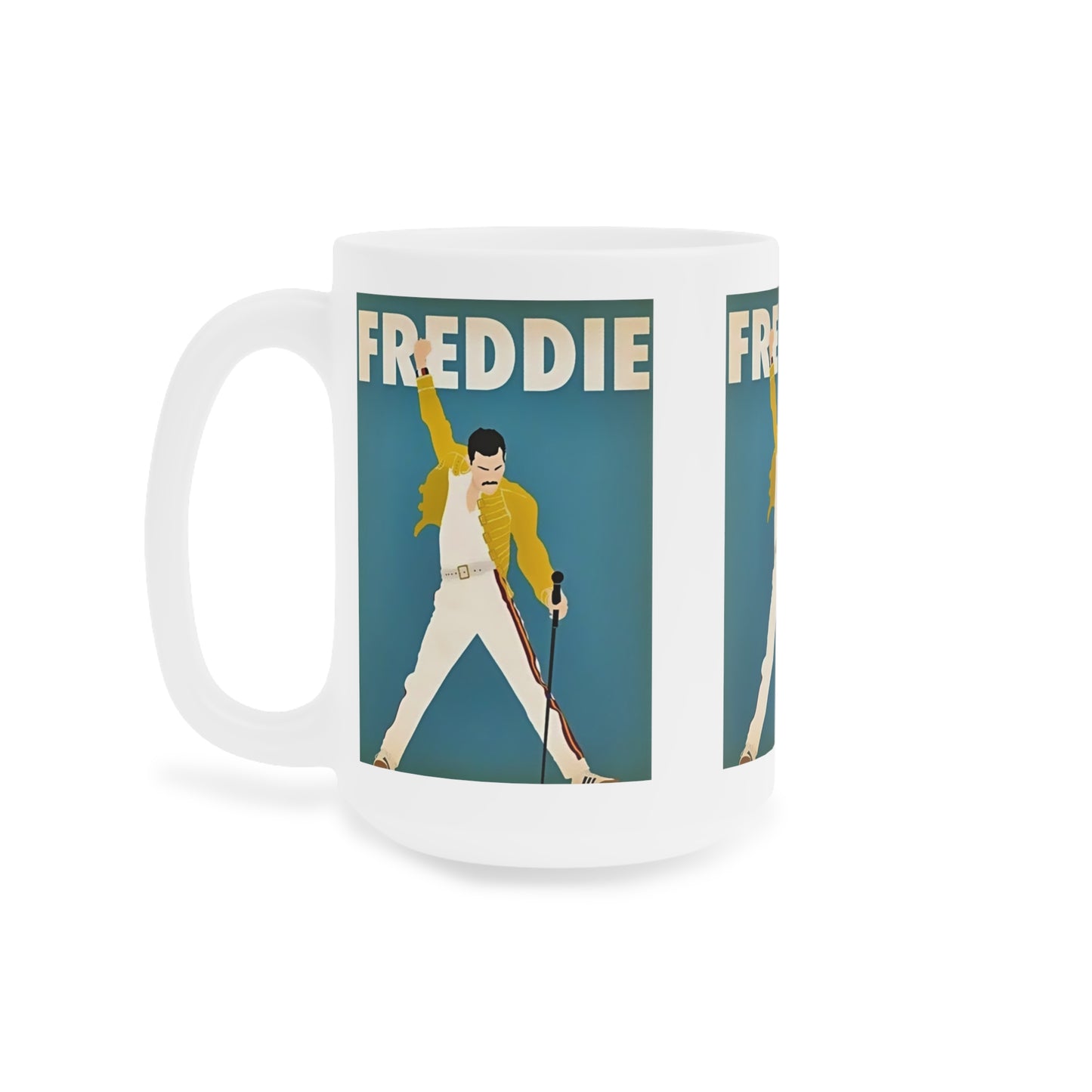 Freddie Mercury On Stage, Three Graphic Image Ceramic Mugs (11oz\15oz\20oz)