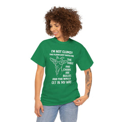 Clumsy Funny Goat Graphic Tee | Unisex Heavy Cotton Tee | Great Gift for Animal Lovers, Birthdays, Casual Wear, Humorous Gifts, Everyday Style