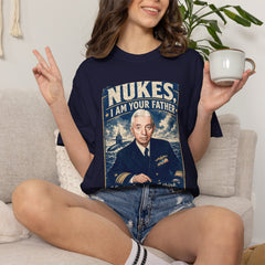 Nukes I Am Your Father Vintage United States Navy Nuclear Power Submarine Graphic T-Shirt