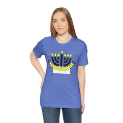 Hanukkah Menorah - Unisex Jersey Short Sleeve Tee