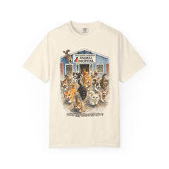 Front Graphic "Who Let the Cats Out?" Baldwin Harbor Animal Hospital Cute Vet Clinic T Shirt