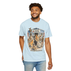 Front Graphic "Who Let the Cats Out?" Baldwin Harbor Animal Hospital Cute Vet Clinic T Shirt