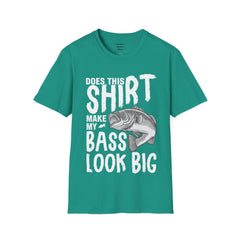 Does This Shirt Make My Bass Look Big Unisex Softstyle T-Shirt  A unique gift idea for people who love to fish