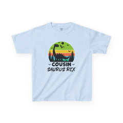 Cousin Saurus Rex Kids Tee - Fun Dino T-Shirt, Kids Birthday Gift, Toddler Dino Merchandise, Summer Playwear, Adventure Clothing