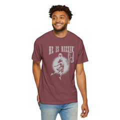 He Is Rizzin' Vintage Playing Basketball Shirt  -  Unisex T Shirt