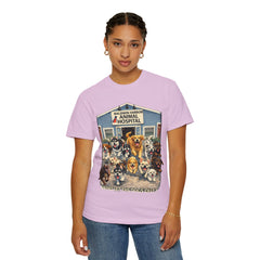 Pitbull Added "Who Let the Dogs Out?" Baldwin Harbor Animal Hospital Cute Vet Clinic T Shirt