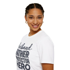 Husband Father Protector Hero Unisex Softstyle T-Shirt