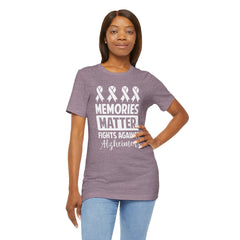 MEMORIES MATTER Fights Against Alzheimers- Unisex Jersey Short Sleeve Tee