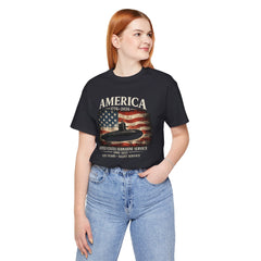 America 250th Submarine 125th Flag T-Shirt — Vintage USA Military Tee