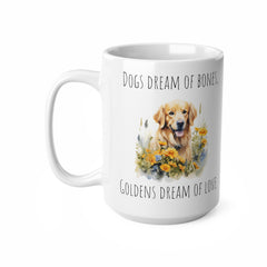 Golden retriever mug, dog lover gift, life is golden mug, ceramic dog mug, gift for her, gift for him, dog dad, dog mom, animal lover mug