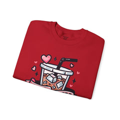 Woman's Ice Coffee Is My Love Language Valentine - Unisex Heavy Blend™ Crewneck Sweatshirt