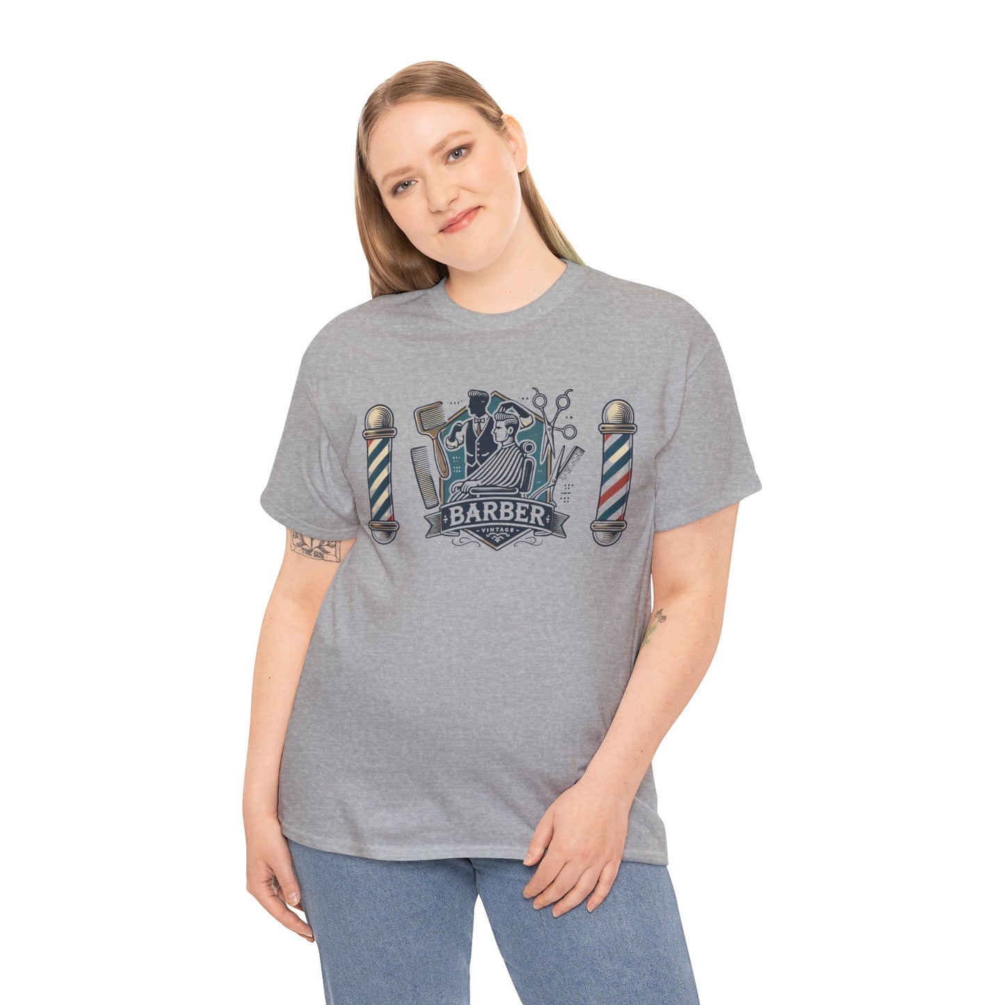 Vintage Barber - Graphic Unisex Heavy Cotton Tee