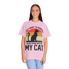 Workout & Cat Lover Unisex T-Shirt - I Just Want to Workout and Hang with My Cat