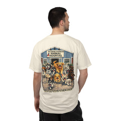 Lauren McGowan Front Logo Back Graphic Baldwin Harbor Animal Hospital "Who Let the Dogs Out?" Tee