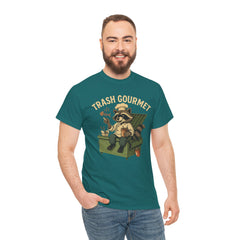 Trash Gourmet Unisex Heavy Cotton Tee, Funny Graphic T-Shirt, Quirky Casual Wear, Unique Gift for Food Lovers, Eco-Friendly Apparel