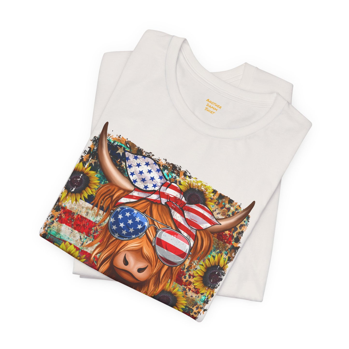 Patriotic Heifer Cow Unisex Jersey Short Sleeve Tee