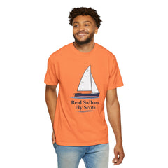 Hempstead Bay Sailing Club Graphic T-Shirt — "Real Sailors Fly Scots" Nautical Tee