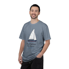 Hempstead Bay Sailing Club Graphic T-Shirt — "Real Sailors Fly Scots" Nautical Tee