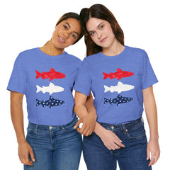 Patriotic Trout T-Shirt — Red White & Blue Fish Tee