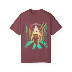 Raccoon UFO Funny Comfort Colors Graphic T-Shirt