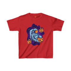 Space Man Celebrating Halloween  - Kids Heavy Cotton™ Tee