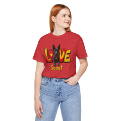 Personalized Love Your Dog T-Shirt — Designed with your dogs name and picture Graphic Tee