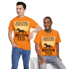 Desert Adventure Tee, Funny Horse Song T-Shirt, Gift for Horse Lovers, Unisex Cotton Tee for All Occasions, Unique Quote Shirt