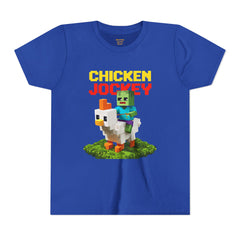 Youth Chicken Jockey Tee - Fun Gamer T-Shirt for Kids