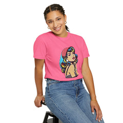 Pop Art Pinup Girl Comfort Colors T-Shirt