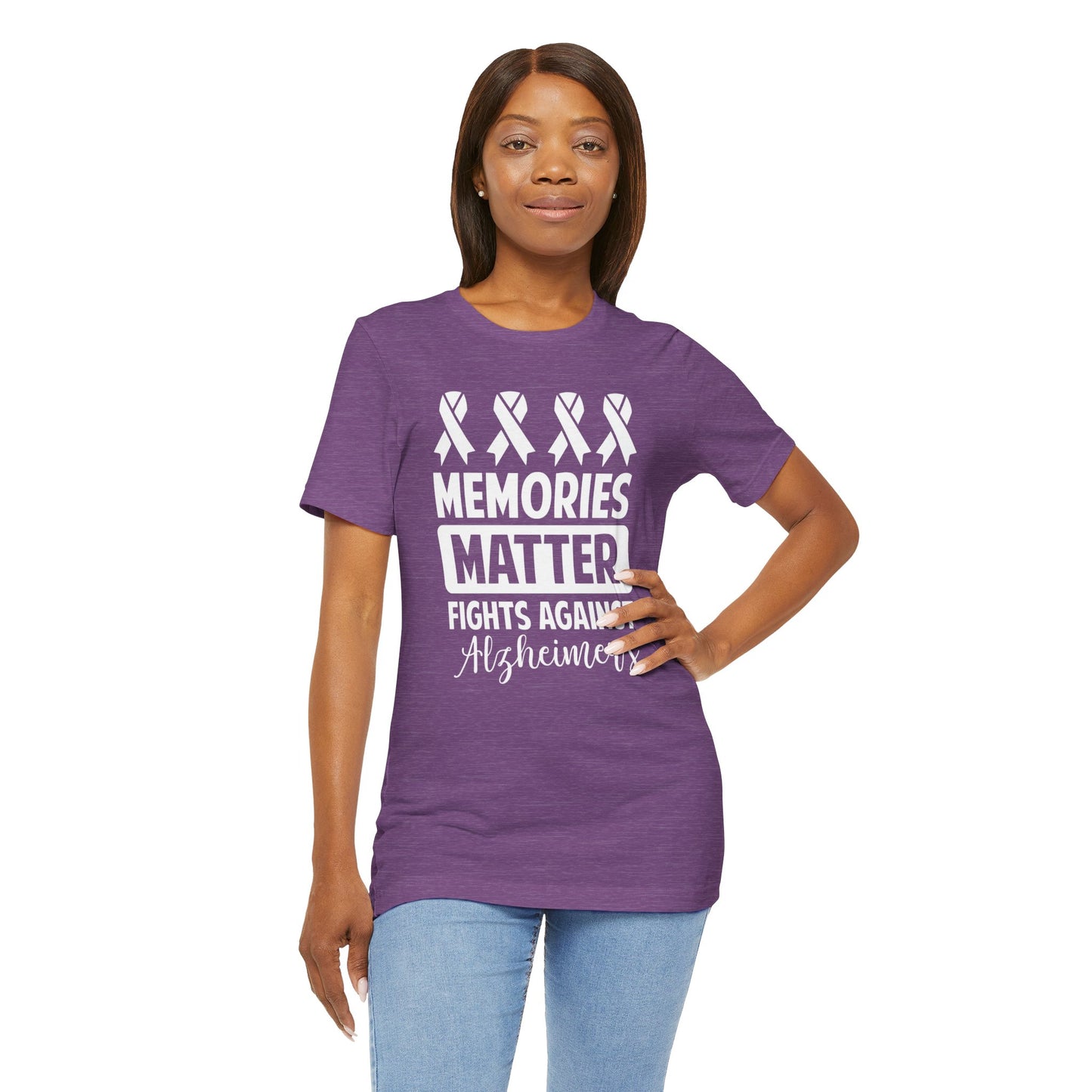 MEMORIES MATTER Fights Against Alzheimers- Unisex Jersey Short Sleeve Tee