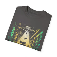 Raccoon UFO Funny Comfort Colors Graphic T-Shirt