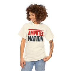 Amputee Nation Unisex Heavy Cotton Tee, Support Shirt, Gift for Amputees, Awareness Apparel, Casual Comfort Wear