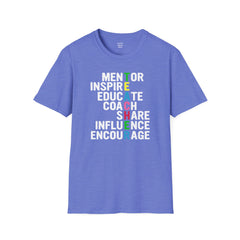 How Do You Spell TEACHER,Unisex T Shirt,Mentor,Inspire,Educate,Coach.Share,Influence,Encourage,Educator apparel,School wear,Teacher apparel