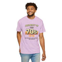 70s Retro Tee – "Property of the 70s 1976" Vintage Graphic T-Shirt