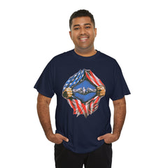 United States Navy Super Submariner tear open T Shirt, Red White and Blue, Patriotic Tee