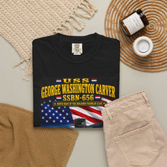 USS George Washington Carver SSBN-656 T-Shirt — "Education Is the Key to Unlock the Golden Door of Freedom"