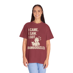 Funny Unisex Garment-Dyed T-Shirt, Bamboozled Shirt, Humorous Tee, Gift for Him/Her, Quirky Casual Wear