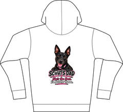 Personalized Full-Zip Hoodie with your name on front and your Dogs Image on back